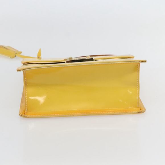 LOUIS VUITTON Monogram Vernis Spring Street Bag Lime Yellow M91068 - Picture 9 of 13
